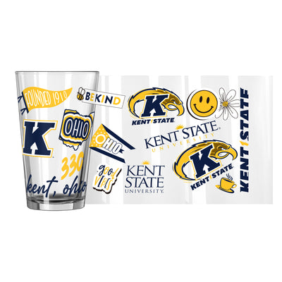 Kent State 16oz Native Pint Glass