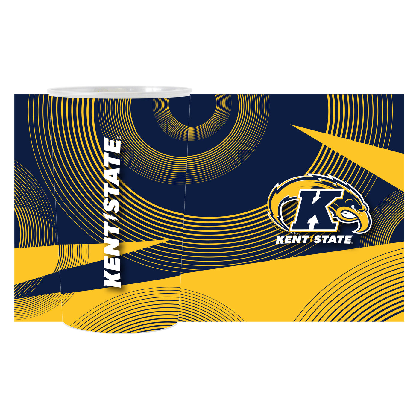 Kent State Geometric Hardwall Cup 4 Pack