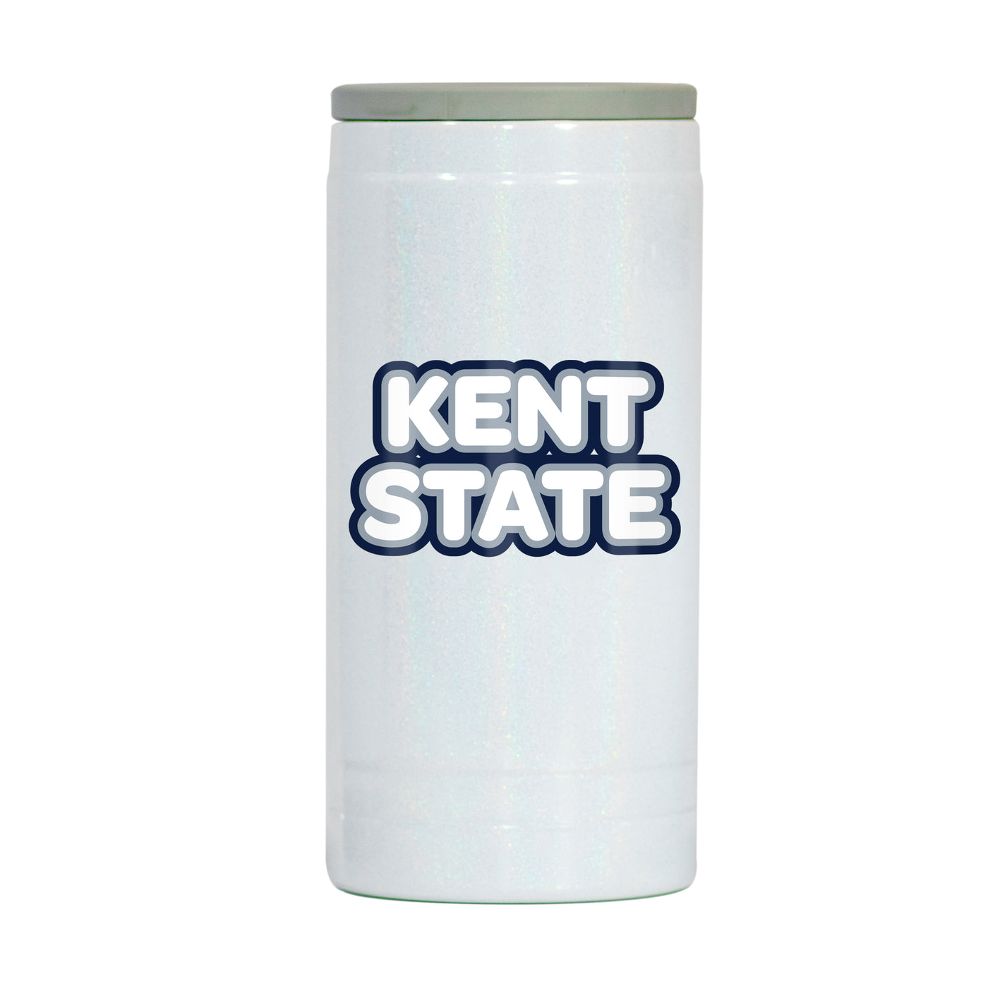 Kent State 12oz Bubble Iridescent Slim Coolie