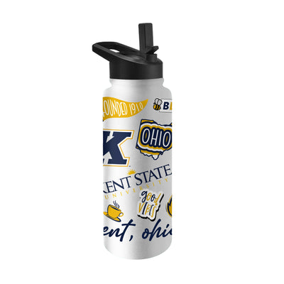 Kent State 34oz Native Quencher Bottle