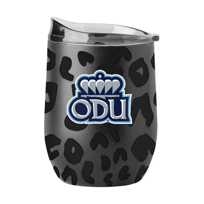 Old Dominion Leopard 16oz Black Powder Coat Curved Beverage - Logo Brands