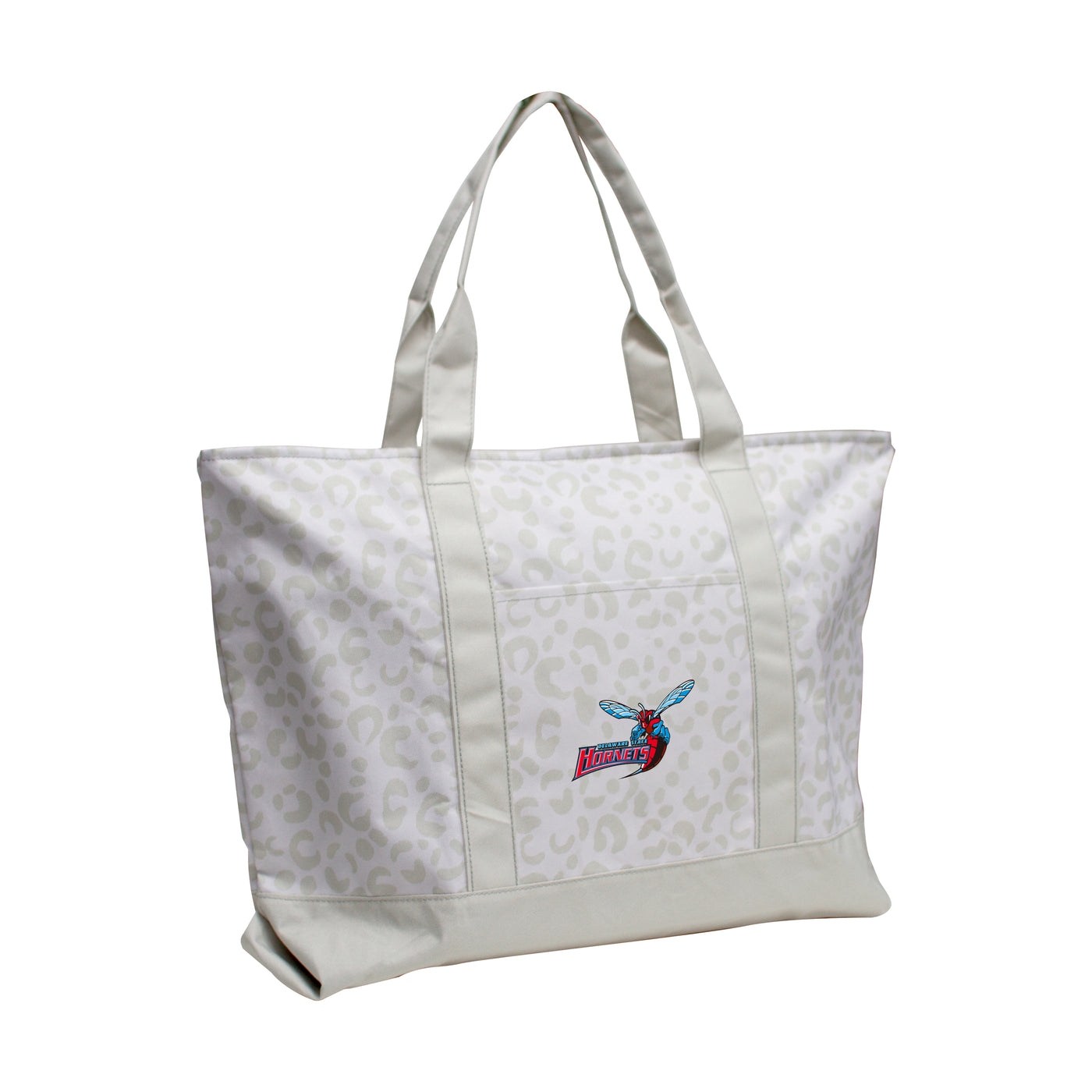 Delaware State Leopard Pattern Tote