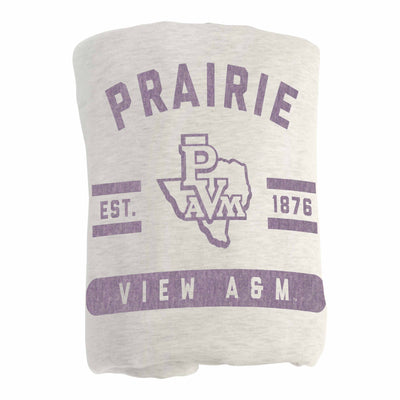 Prairie View A&M Oatmeal Sweatshirt Blanket - Logo Brands