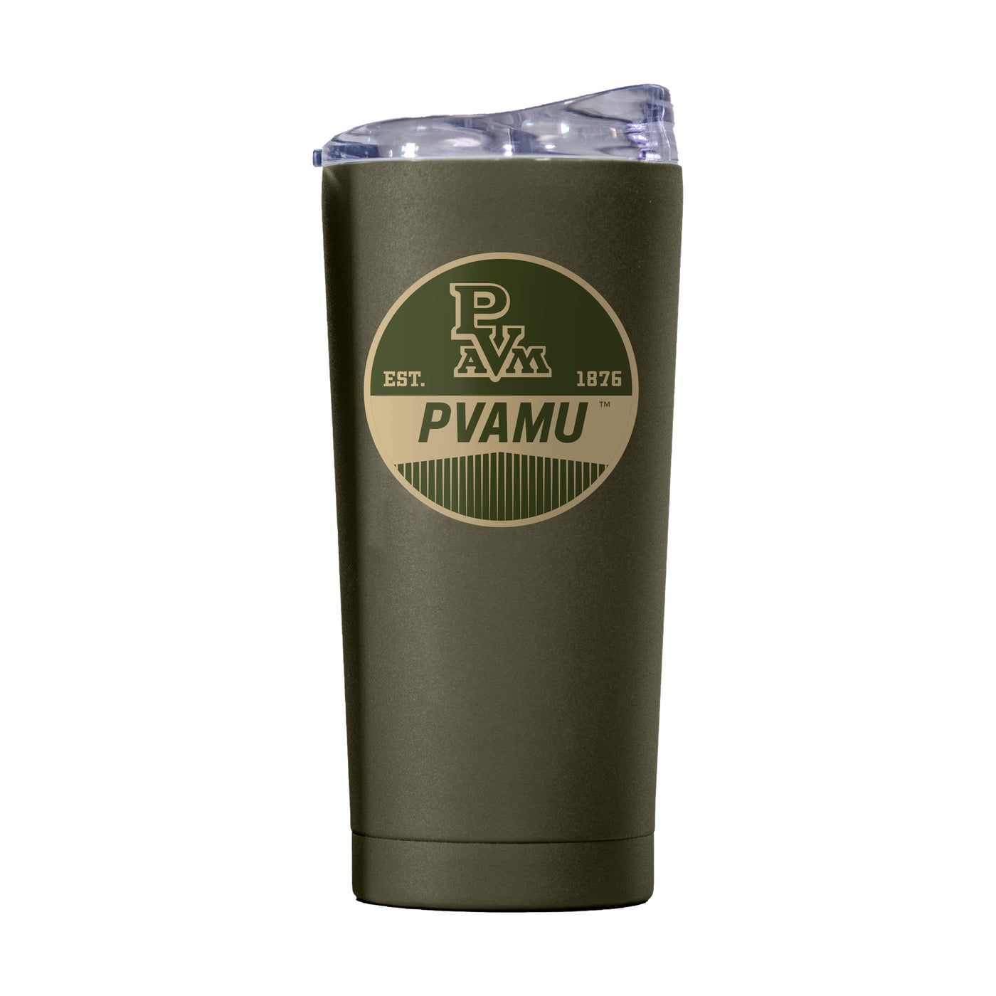 Prairie View A&M 20oz Olive Badge Powder Coat Tumbler