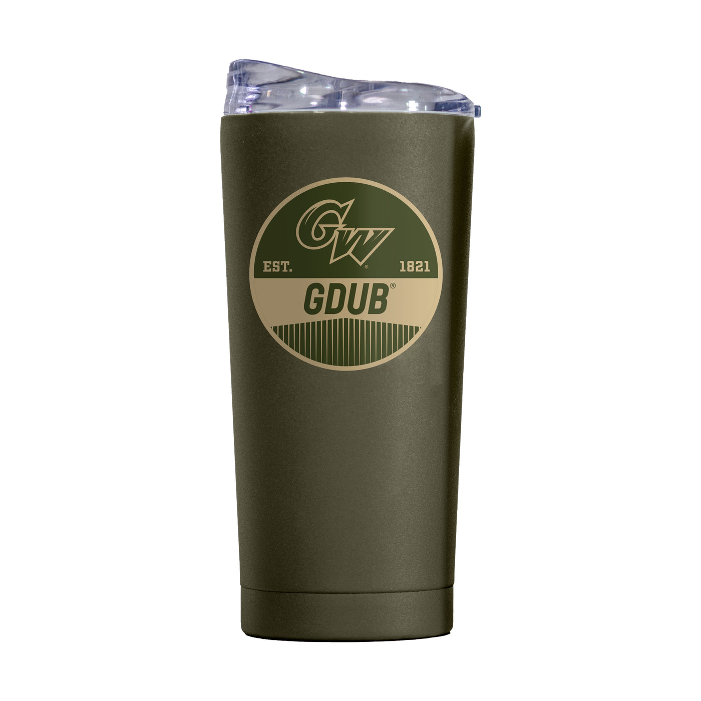 George Washington 20oz Olive Badge Powder Coat Tumbler