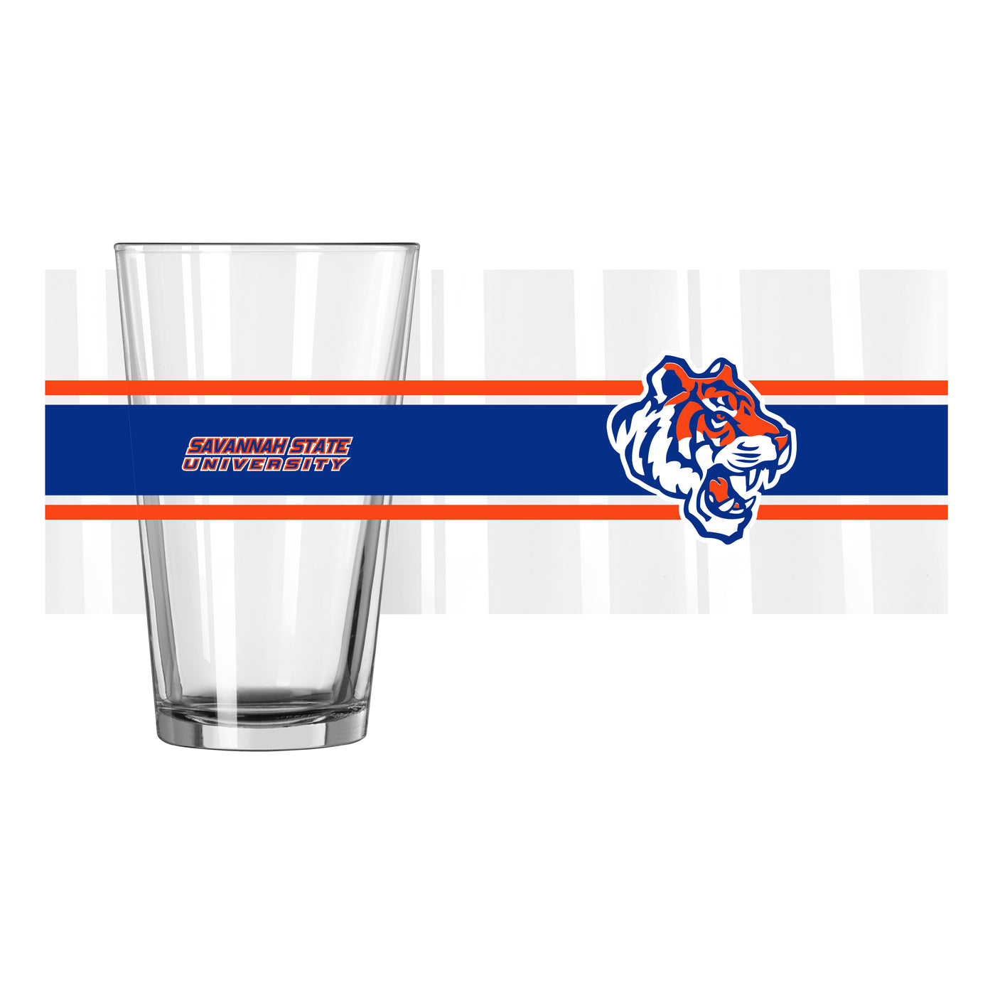 Savannah State 16oz Stripe Pint Glass