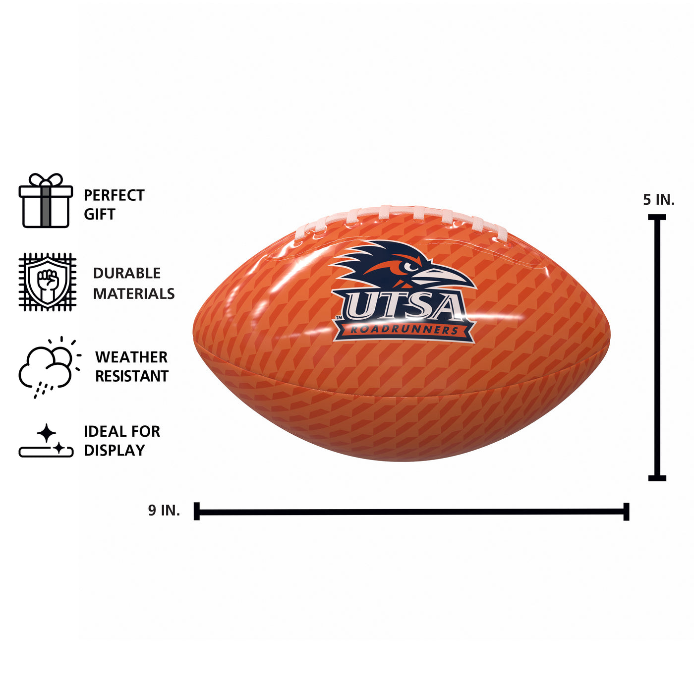 Texas - San Antonio Carbon Fiber Mini Size Glossy Football