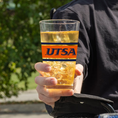 Texas - San Antonio 16oz Stripe Pint Glass - Logo Brands