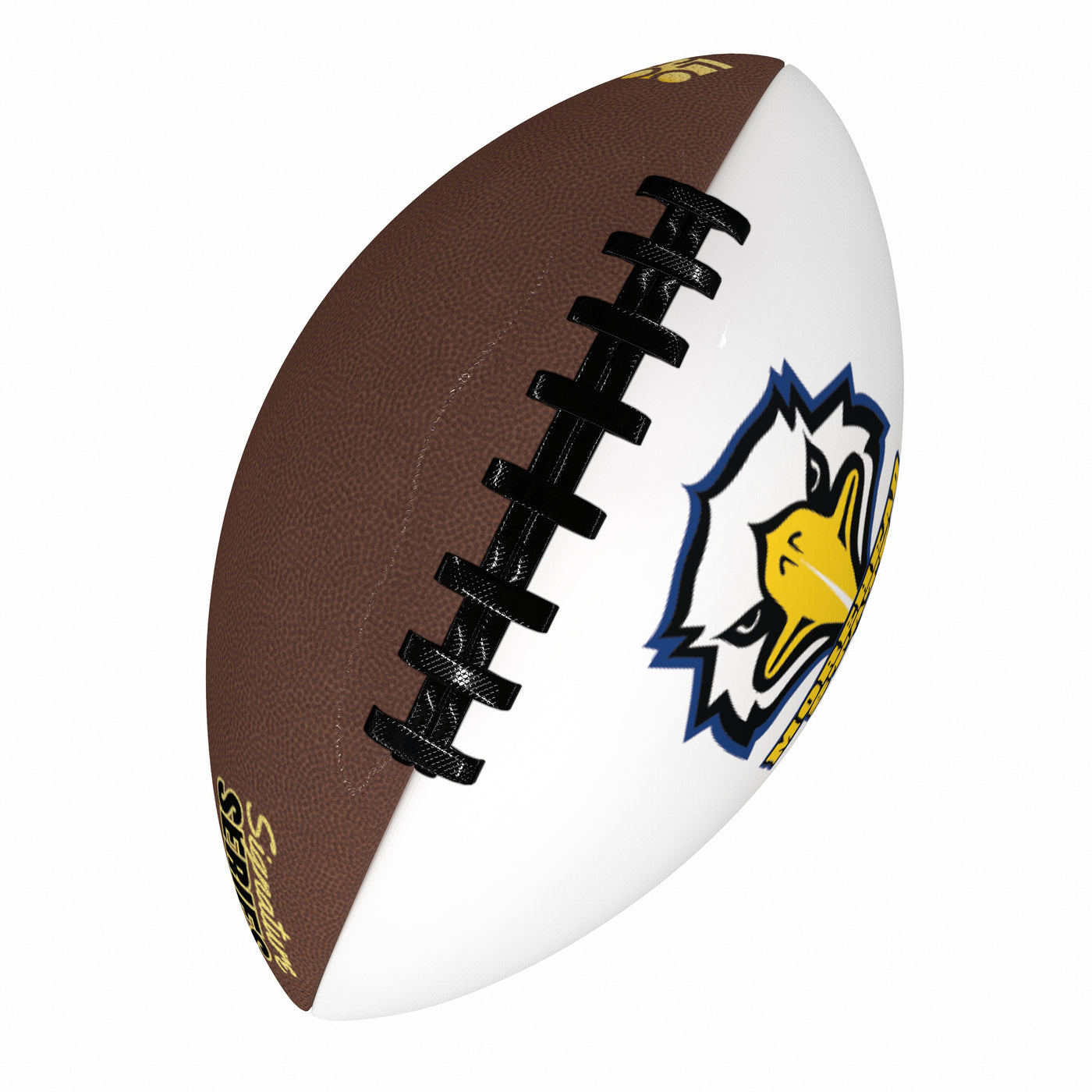 Morehead State Composite Brown Full Size Autograph Football f/ Primary Logo
