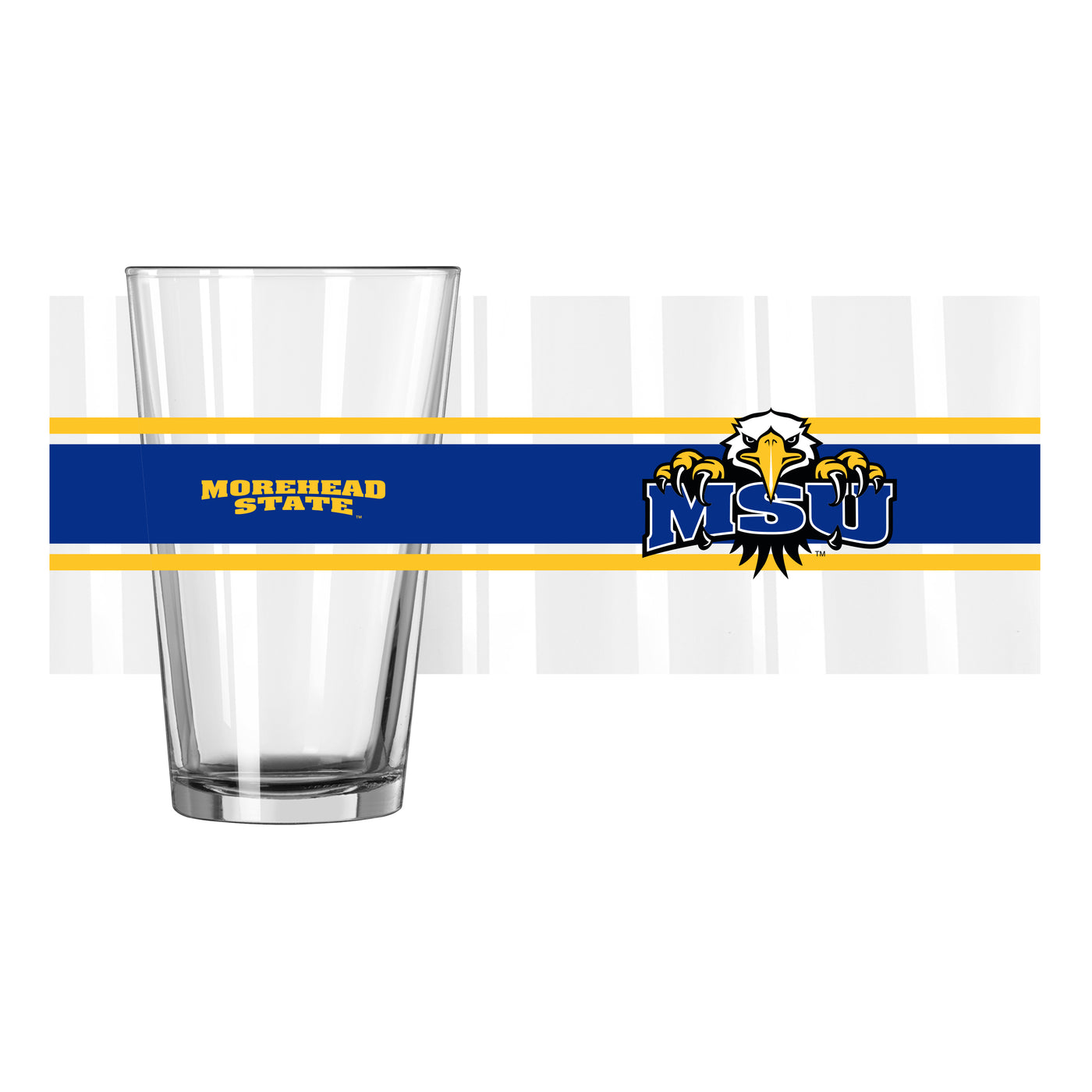 Morehead State 16oz Stripe Pint Glass