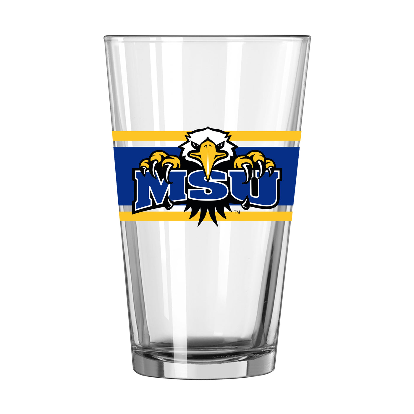 Morehead State 16oz Stripe Pint Glass - Logo Brands