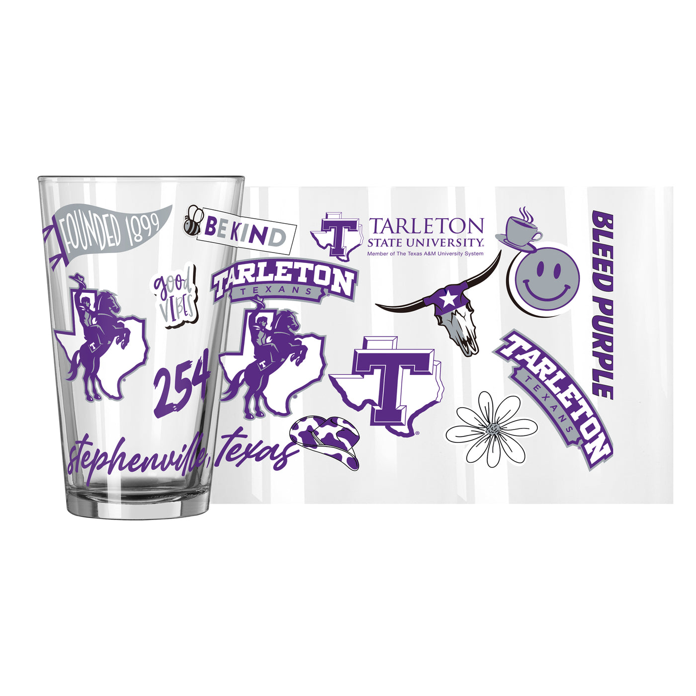 Tareleton State 16oz Native Pint Glass