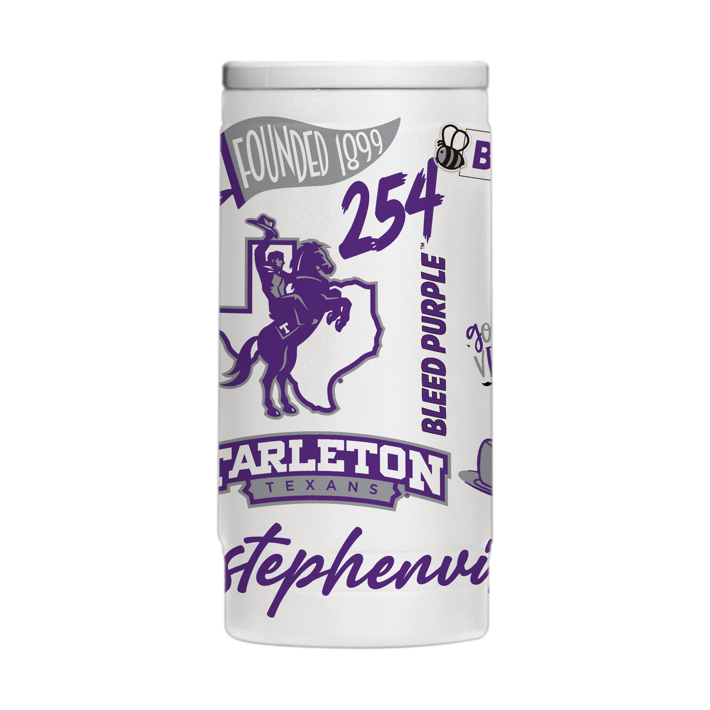 Tareleton State 12oz Native Powdercoat SlimCan Coolie