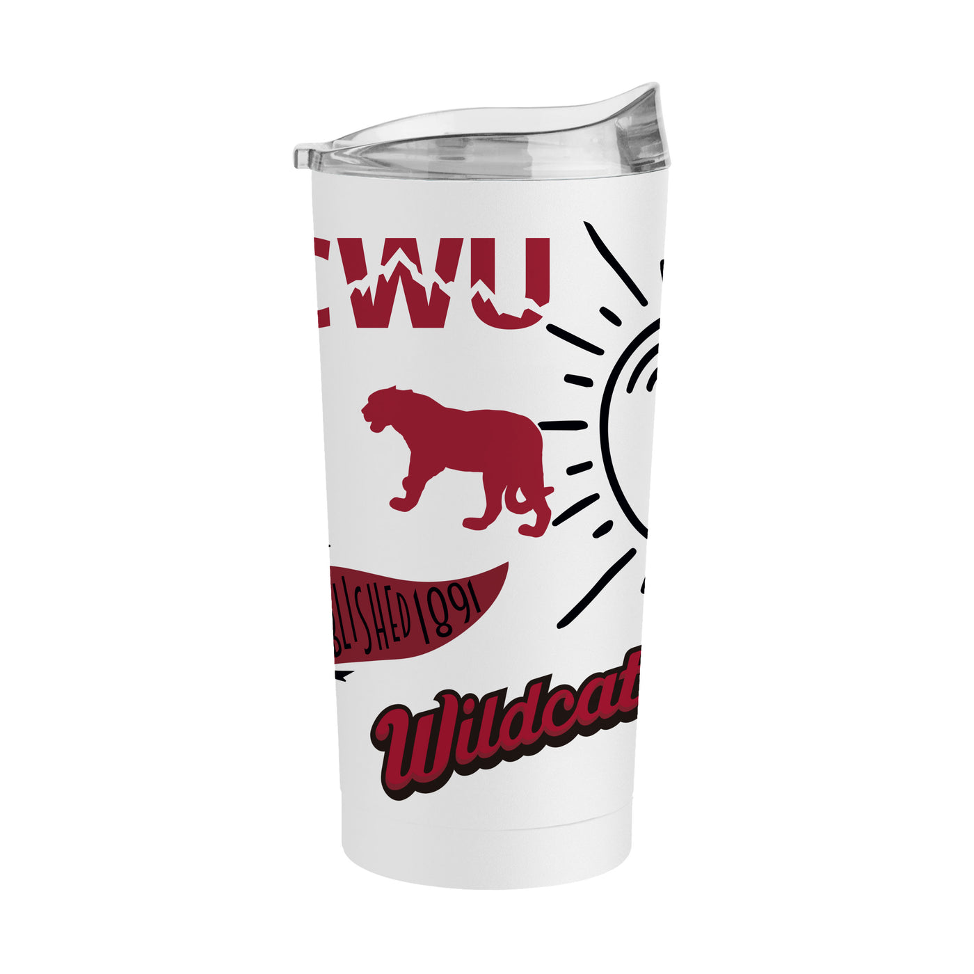 Central Washington 20oz Native Powder Coat Tumbler