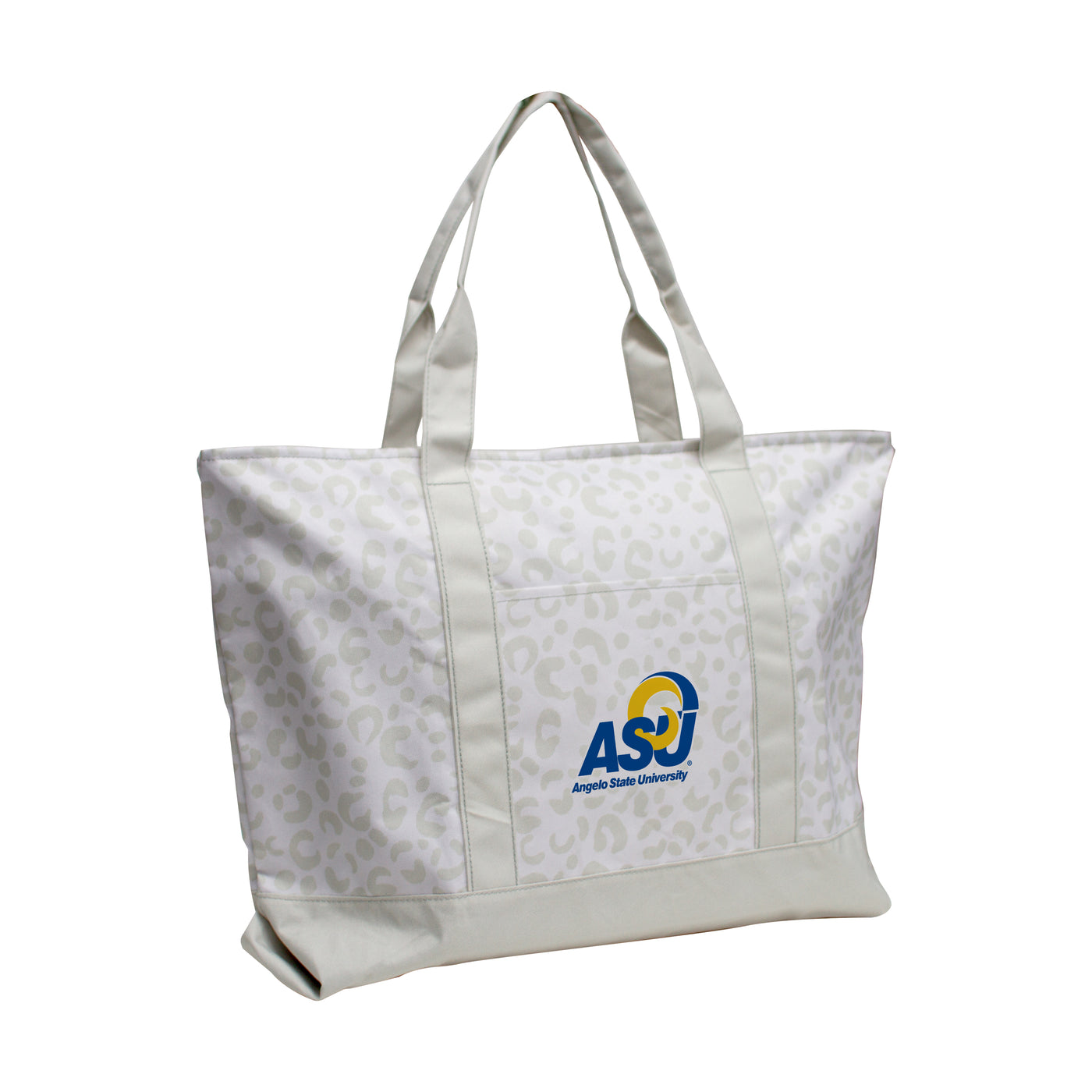 Angelo State Leopard Pattern Tote