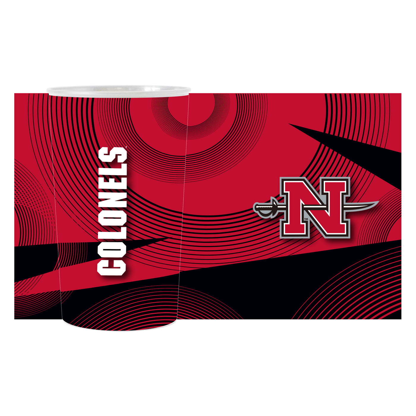 Nicholls State Geometric Hardwall Cup 4 Pack