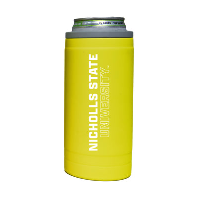 Nicholls State 12oz Cru Stacked Soft Touch Slim Coolie - Logo Brands