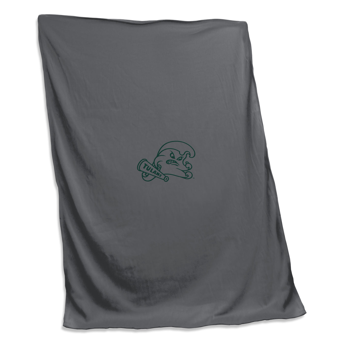 Tulane Charcoal Sweatshirt Blanket (Screened)