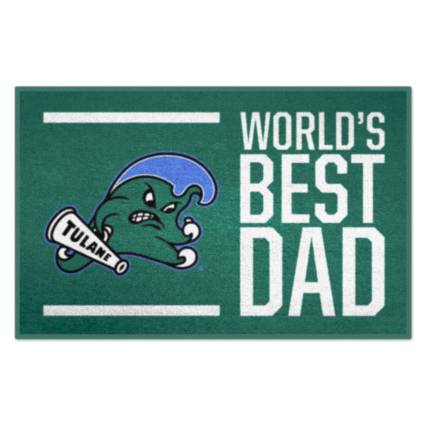 Tulane Green Wave Starter Mat 19x30 Worlds Best Dad