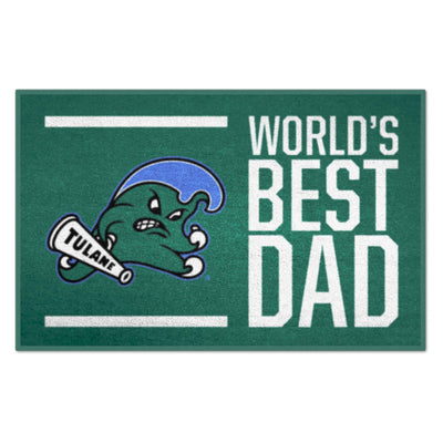 Tulane Green Wave Starter Mat 19x30 Worlds Best Dad