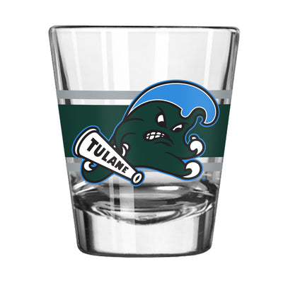 Tulane 2oz Stripe Shot Glass