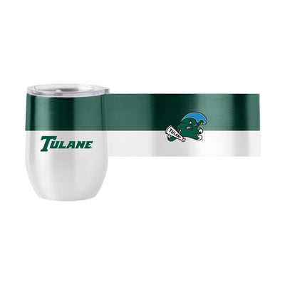 Tulane 16oz Colorblock Stainless Curved Beverage