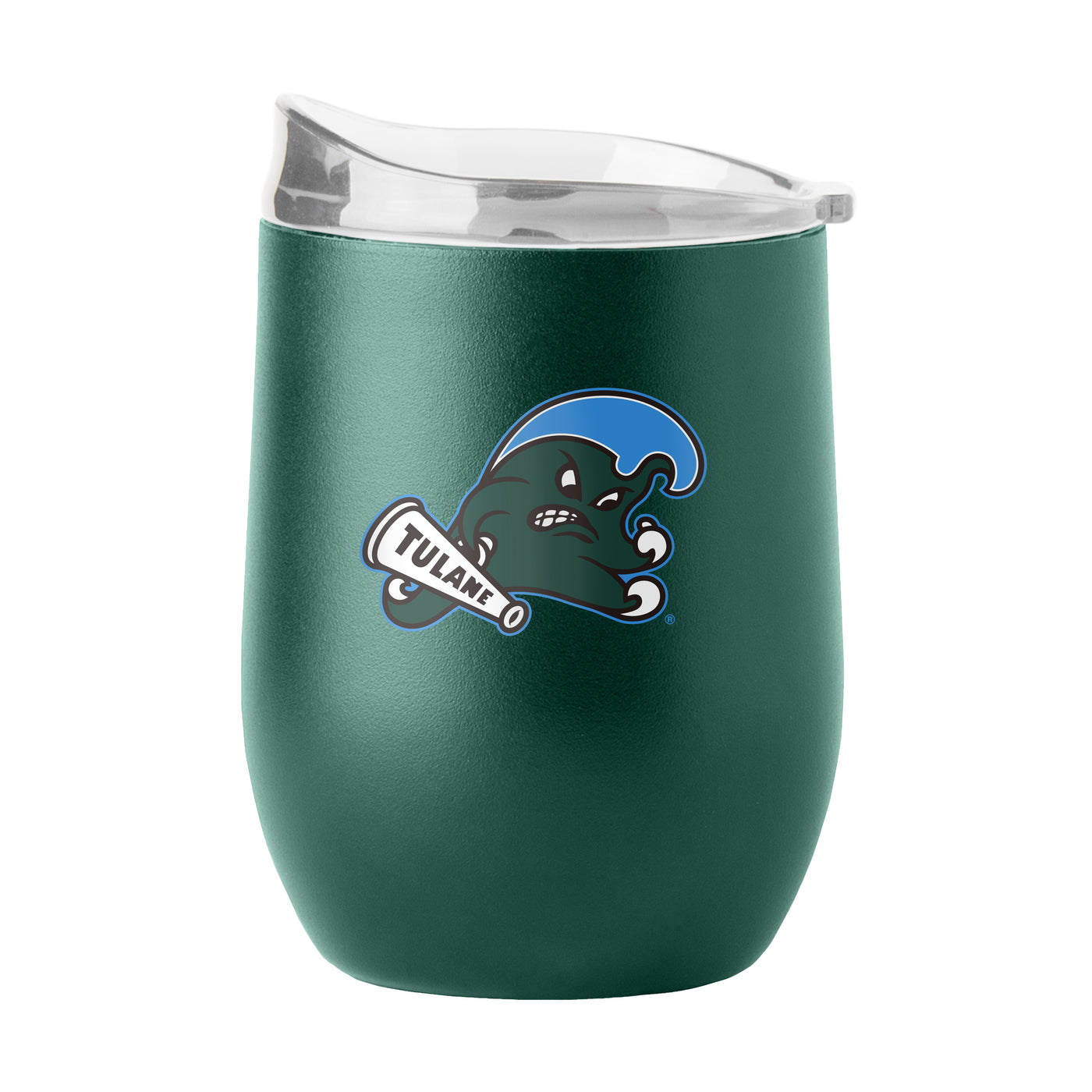 Tulane 16oz Flipside Powder Coat Curved Bev