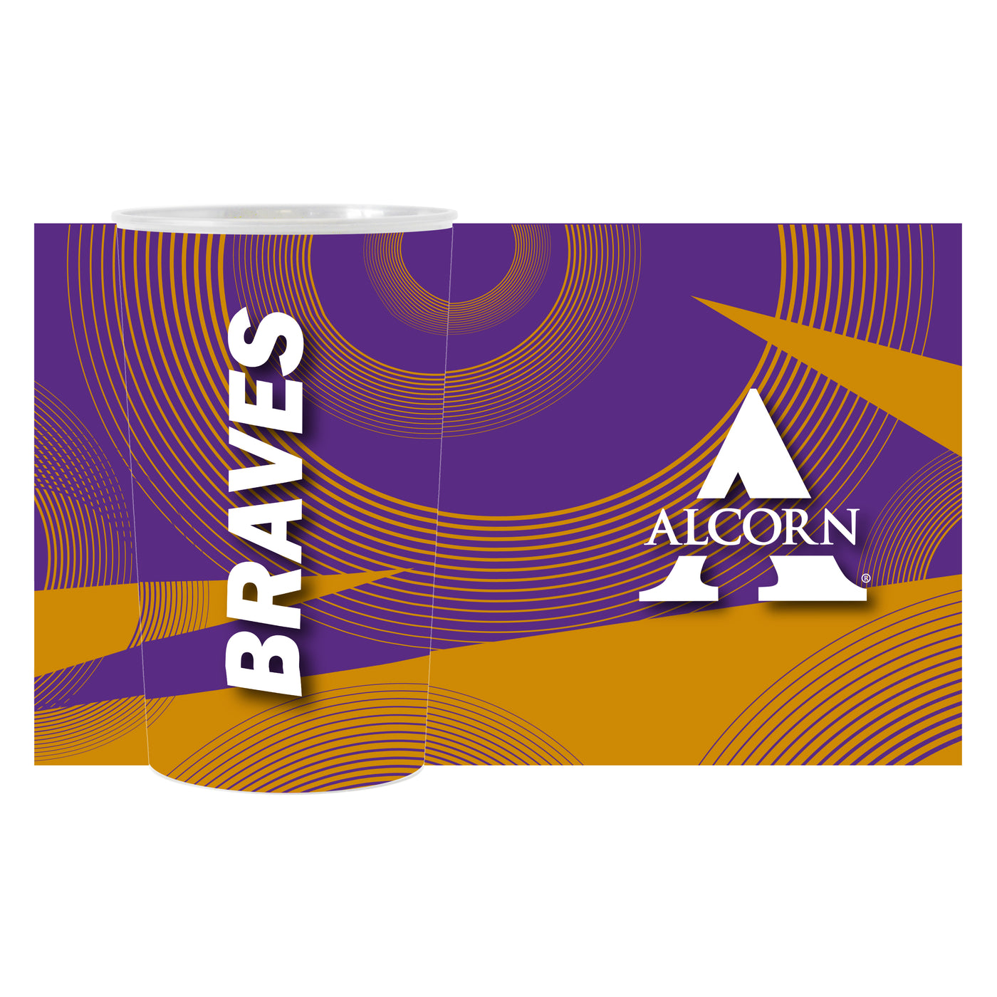 Alcorn State Geometric Hardwall Cup 4 Pack