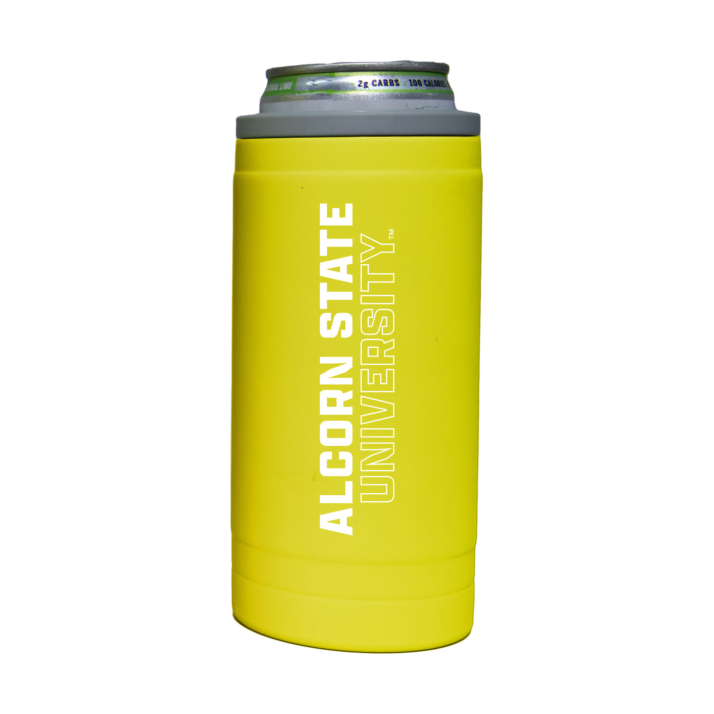 Alcorn State 12oz Cru Stacked Soft Touch Slim Coolie