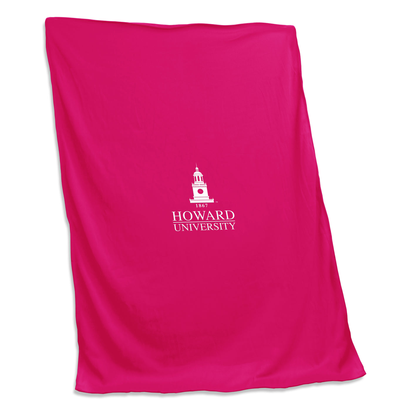 Howard U Hot Pink Sweatshirt Blanket (Screened)