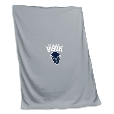 Howard University Gray Screened Sweatshirt Blanket