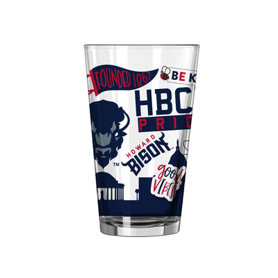 Howard University 16oz Native Pint Glass - Logo Brands