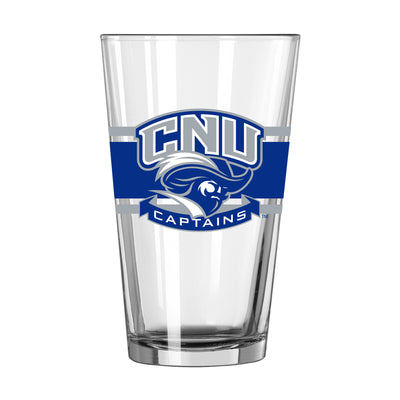 Christopher Newport 16oz Stripe Pint Glass - Logo Brands
