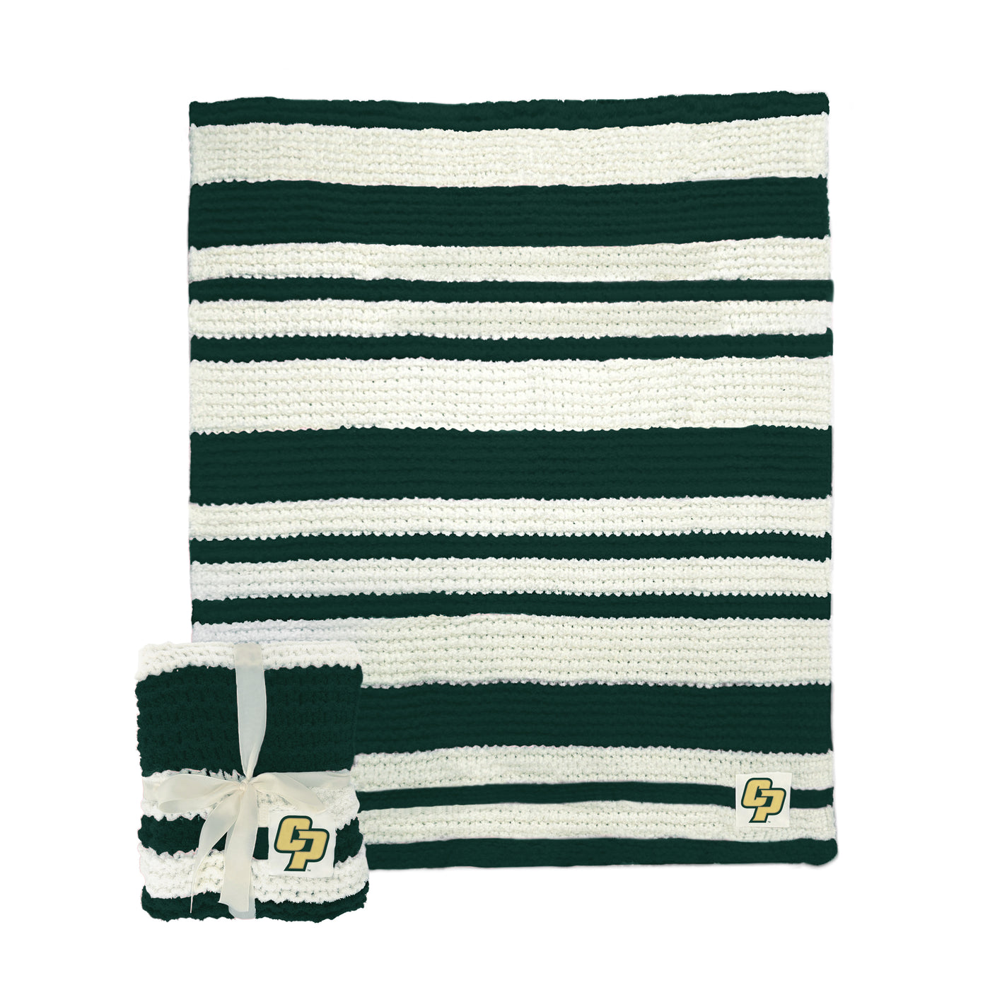 Cal Poly Cable Knit Throw 50x60