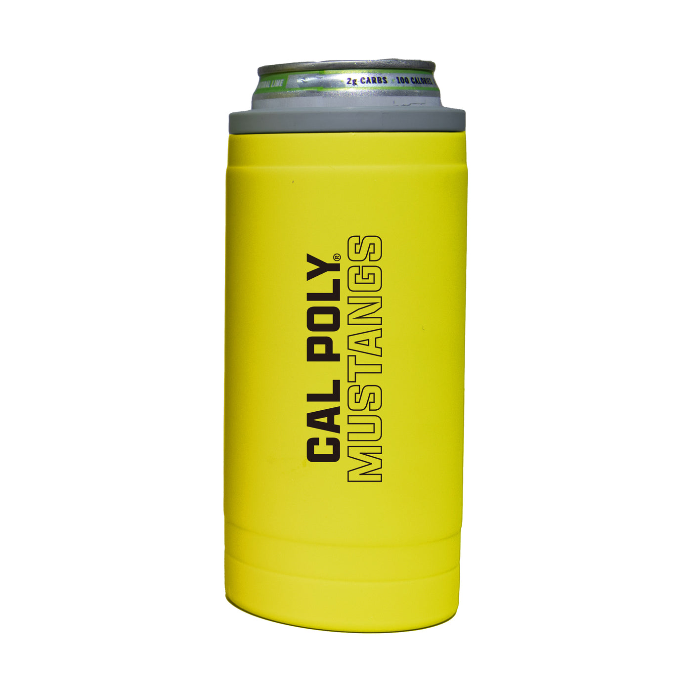 California Poly 12oz Cru Stacked Soft Touch Slim Coolie - Logo Brands