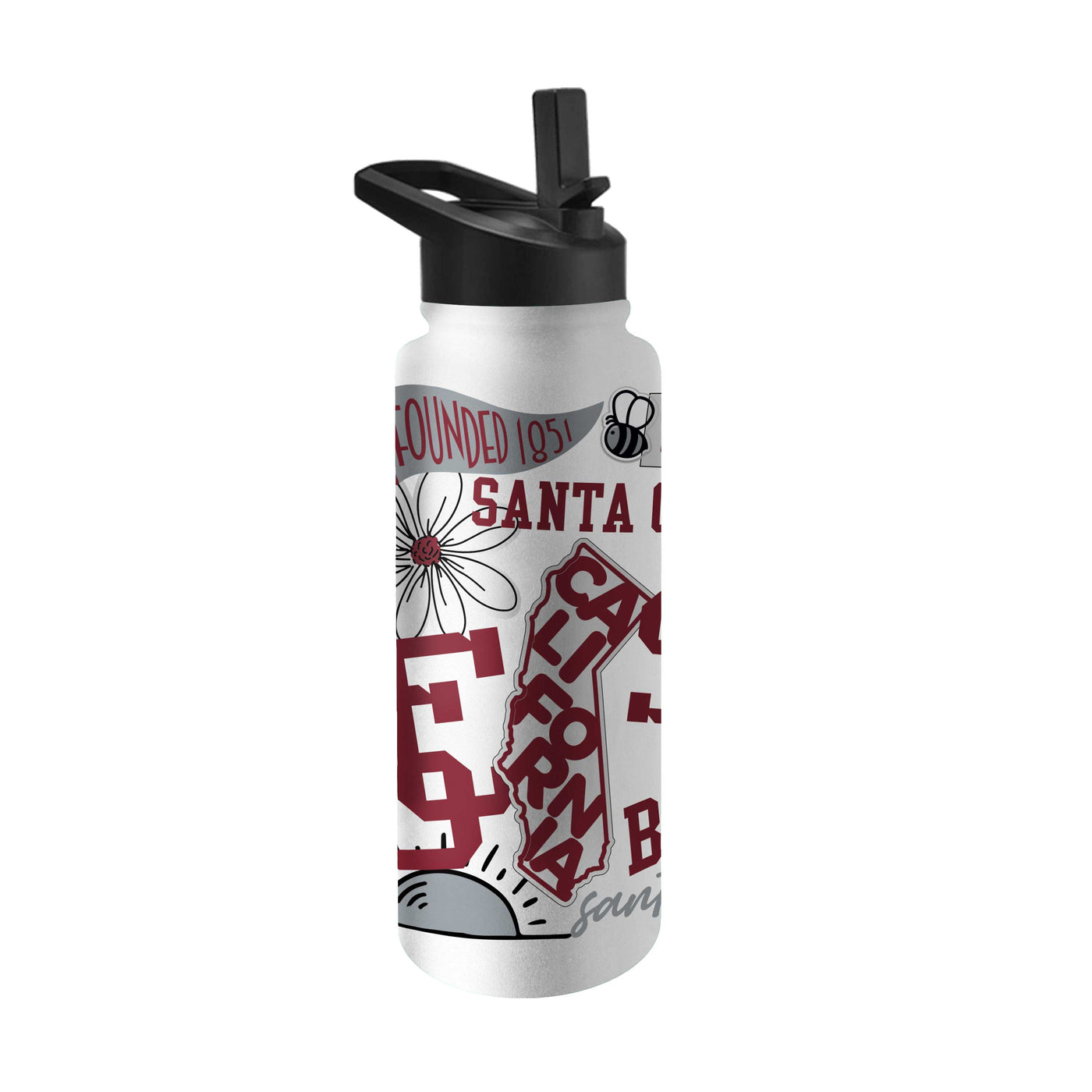 Santa Clara 34oz Native Quencher Bottle