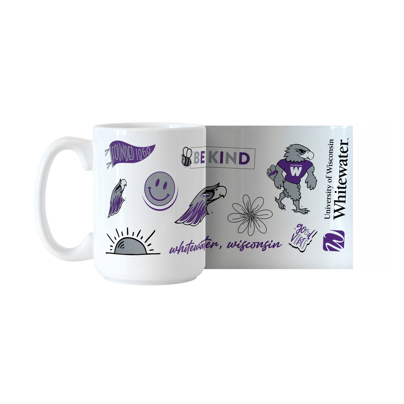 UW-Whitewater 15oz Native Sublimated Mug