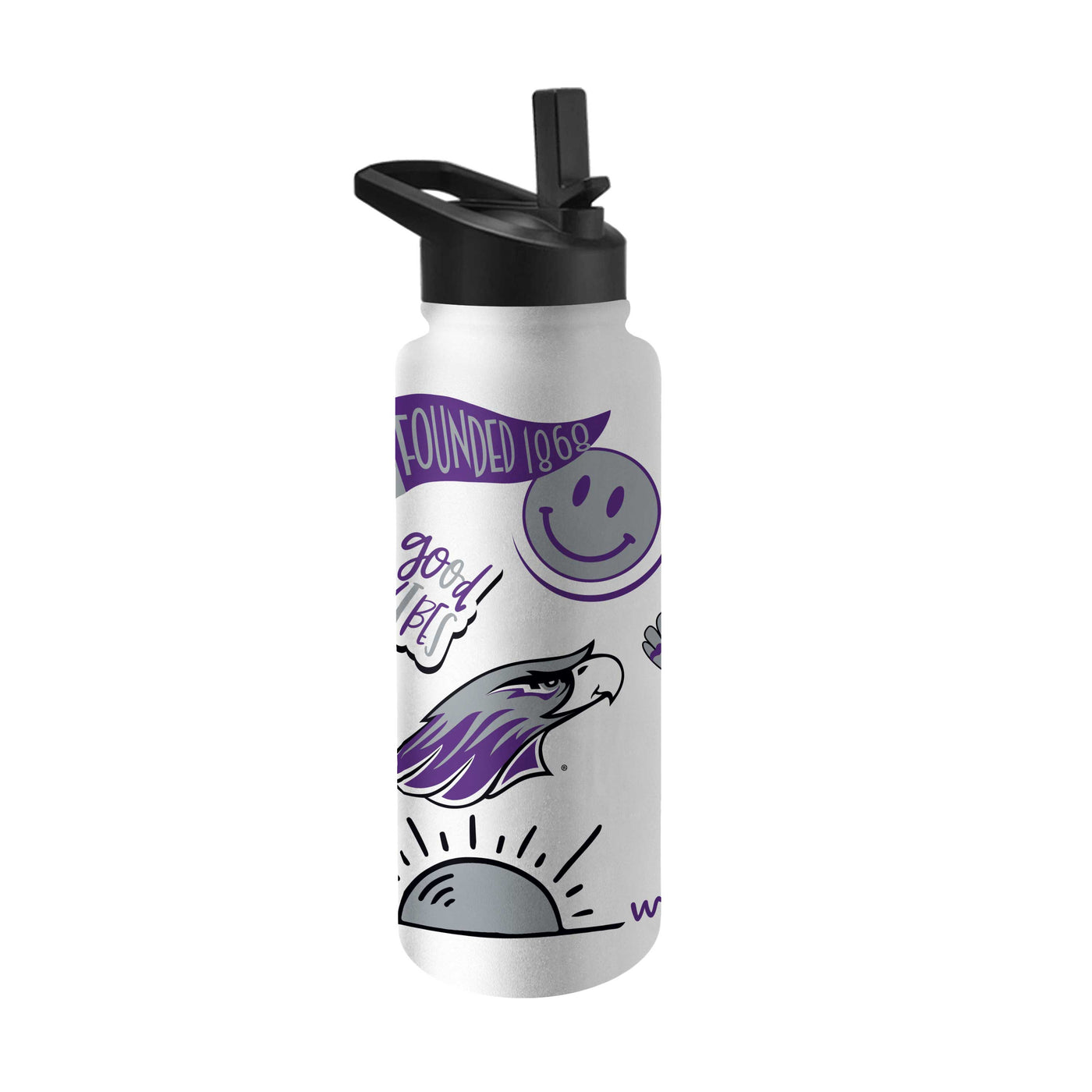 Wisconsin Whitewater 34oz Native Quencher Bottle