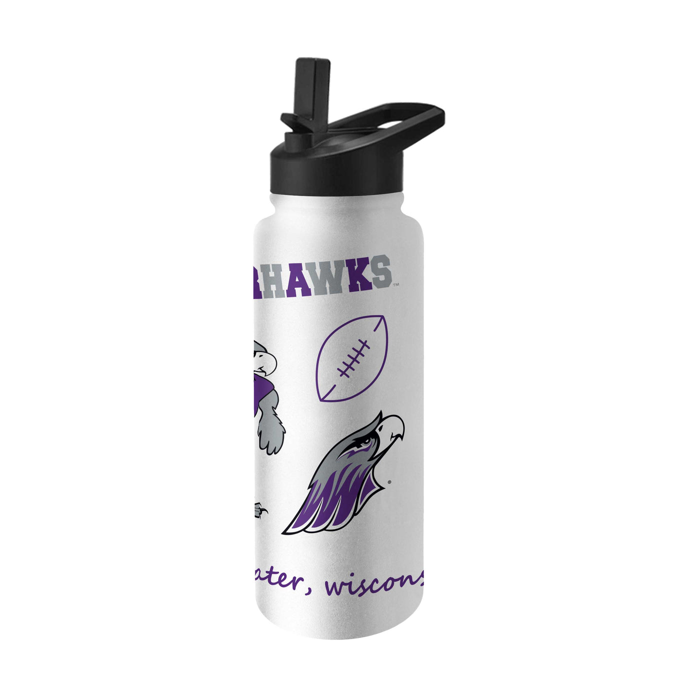 Wisconsin Whitewater 34oz Native Quencher Bottle