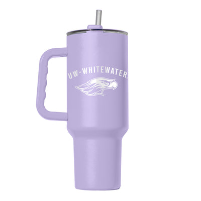 Wisconsin Whitewater 40oz White Logo Powder Coat Tumbler