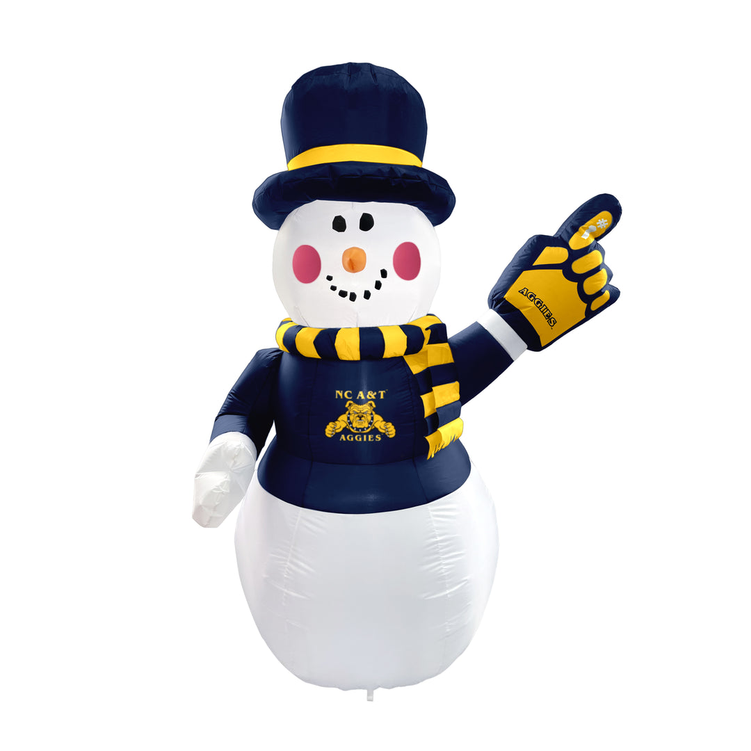 NC A&T 7ft Snowman Yard Inflatable Logo Brands