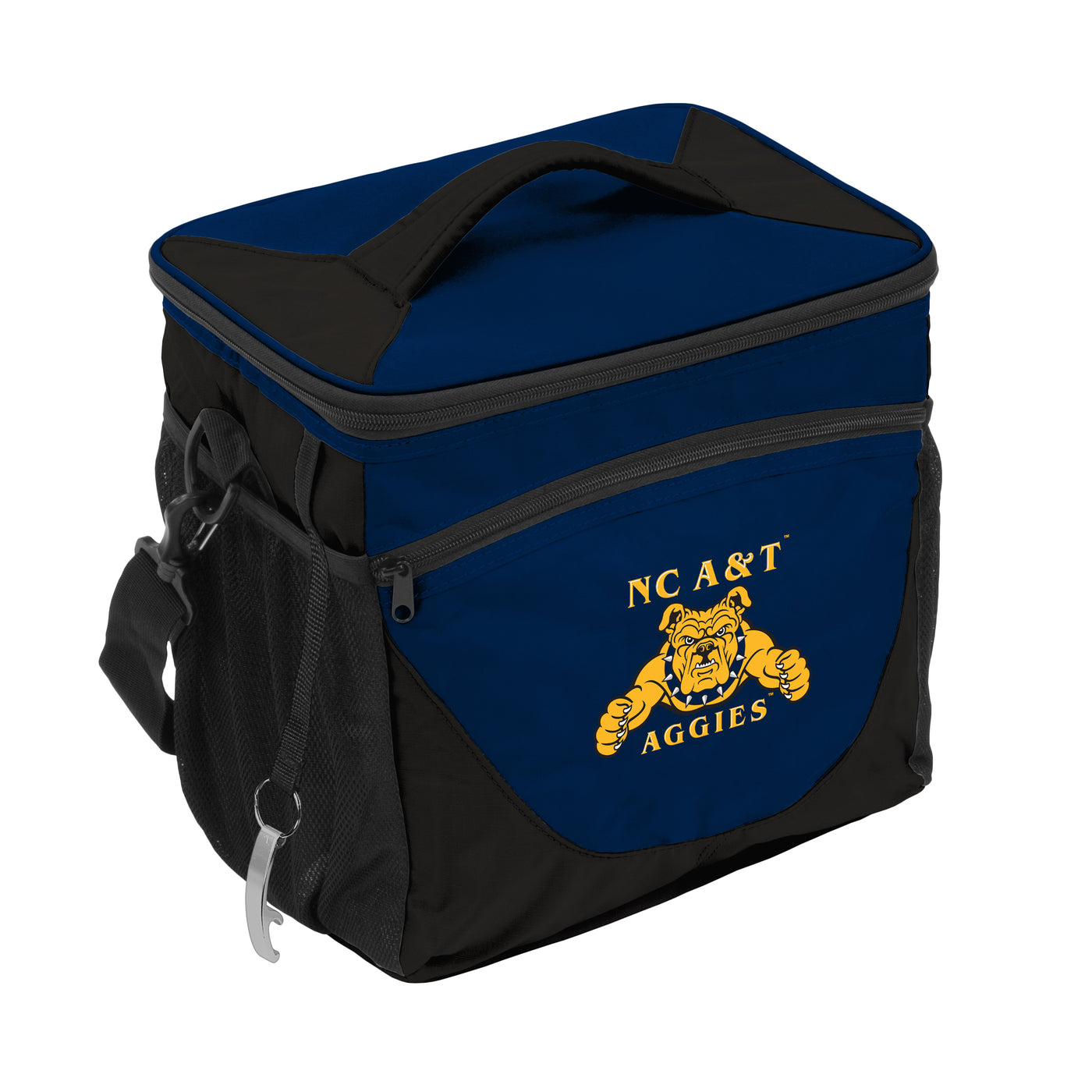 North Carolina A and T Navy 24 can cooler f/ Primary Logo
