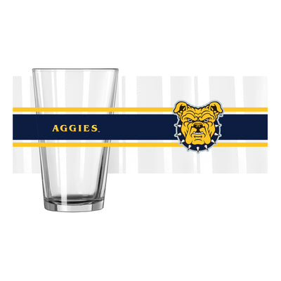 NC A&T 16oz Stripe Pint Glass