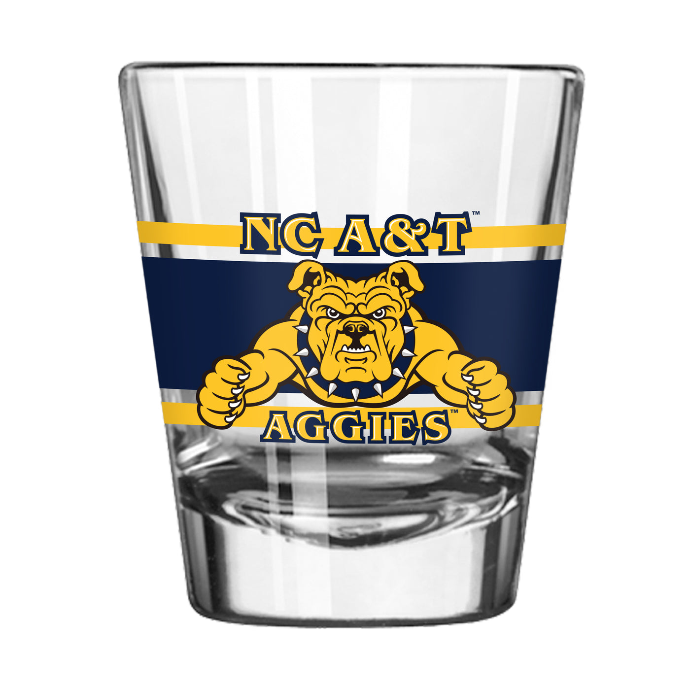 North Carolina A&T 2oz Stripe Shot Glass