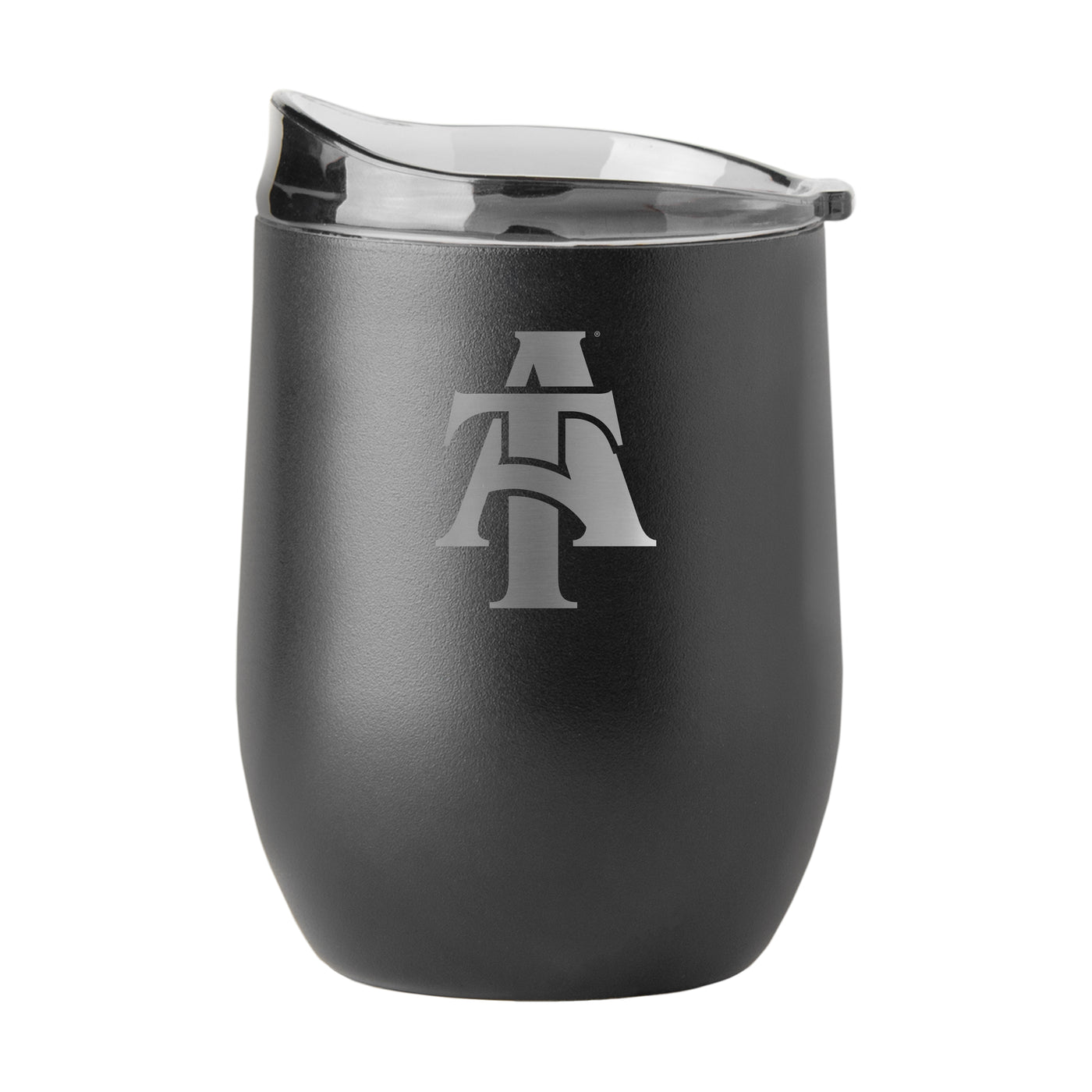 NC A&T State GunMetal 16oz Black Powder Curved Beverage
