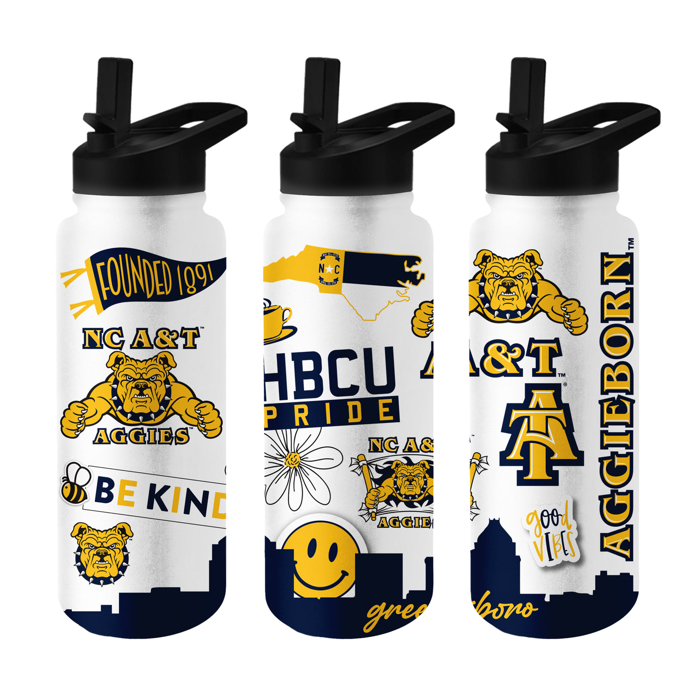 North Carolina A&T 34oz Native Quencher Bottle