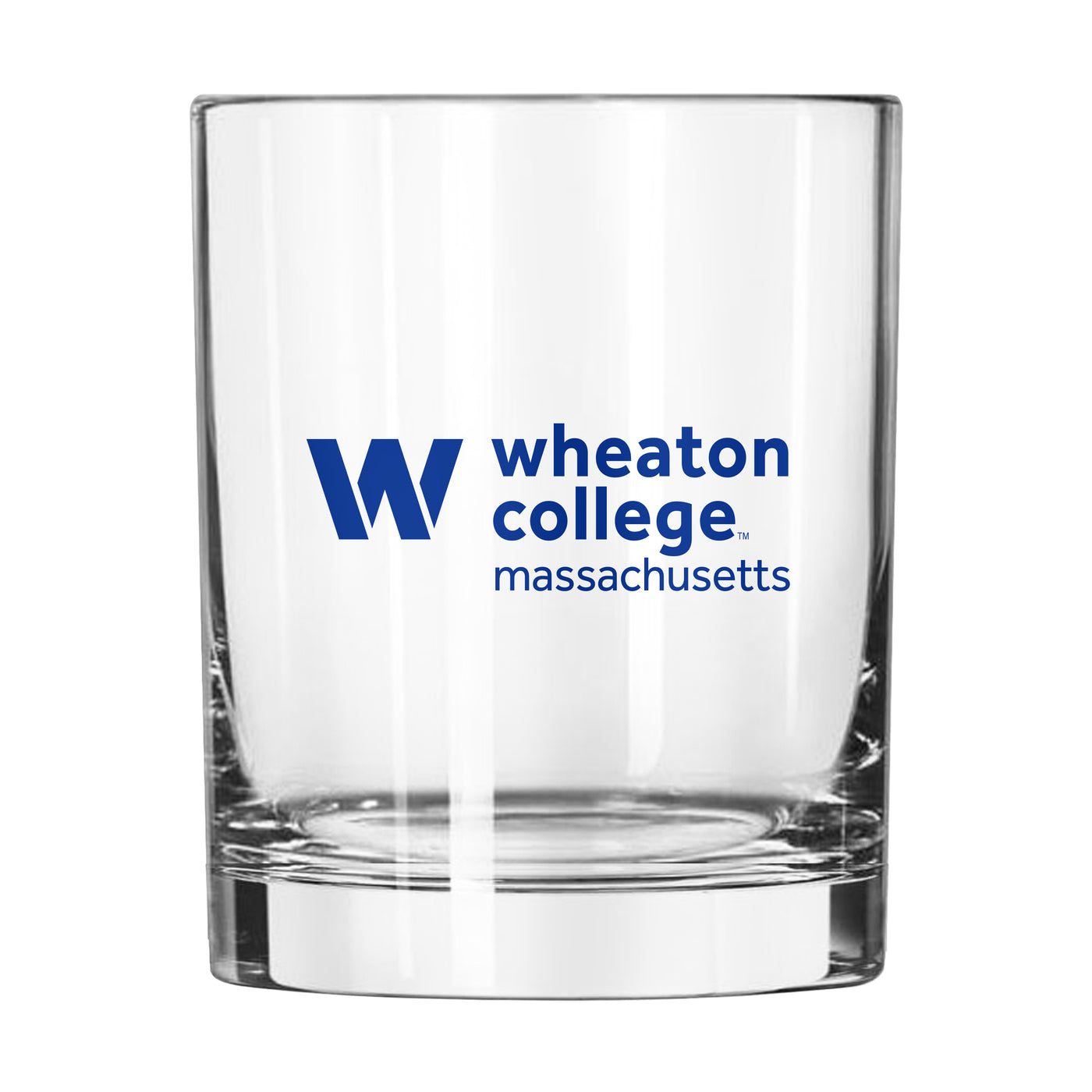 Wheaton College (MA) 14oz Logo Rocks Glass
