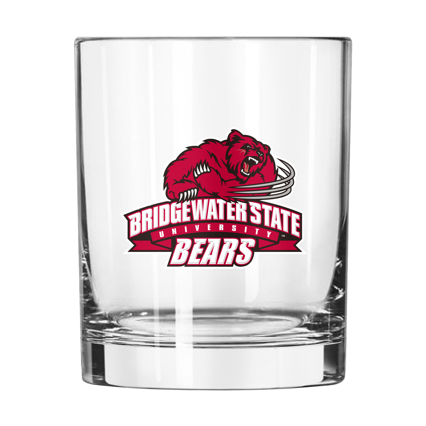 Bridgewater State 14oz Logo Rocks Glass
