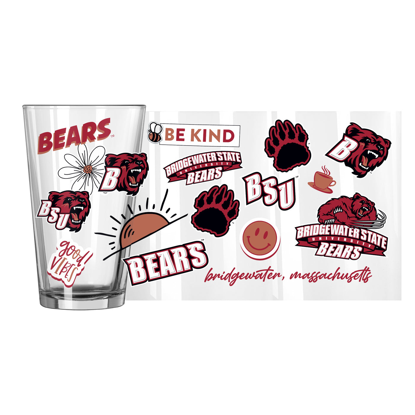 Bridgewater State 16oz Native Pint Glass
