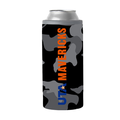 UT Arlington Black Camo 12oz Slim Can Coolie